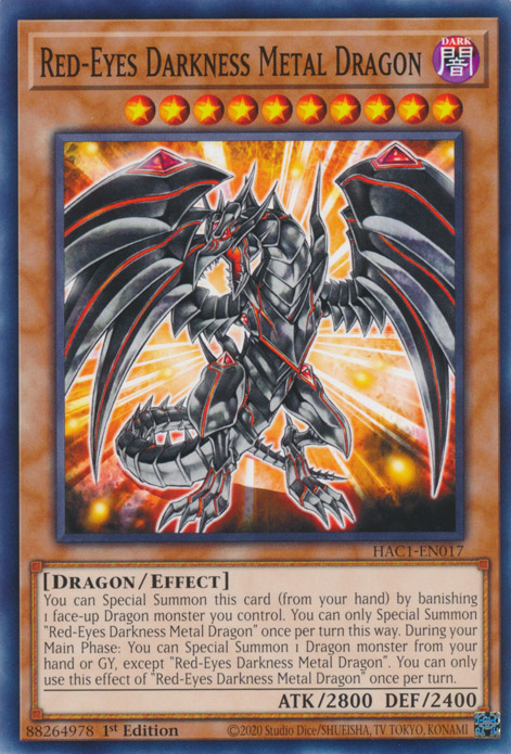 Red-Eyes Darkness Metal Dragon [HAC1-EN017] Common Yu-Gi-Oh!
