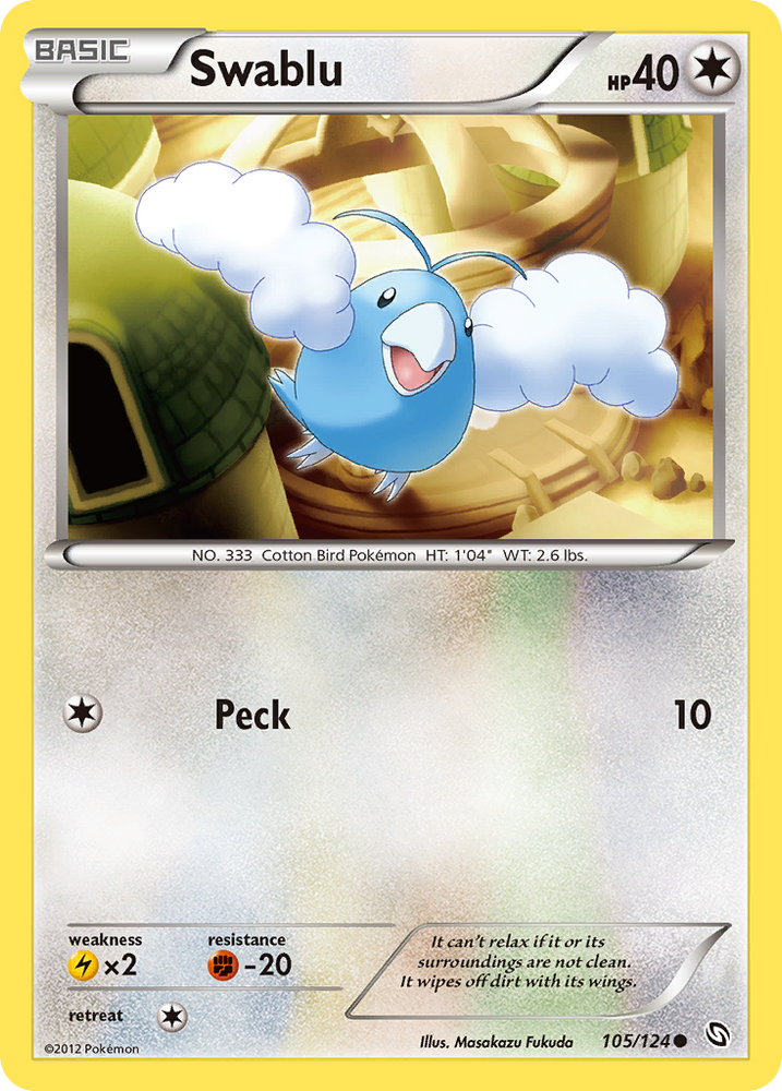Swablu (105/124) [Black & White: Dragons Exalted] Pokémon