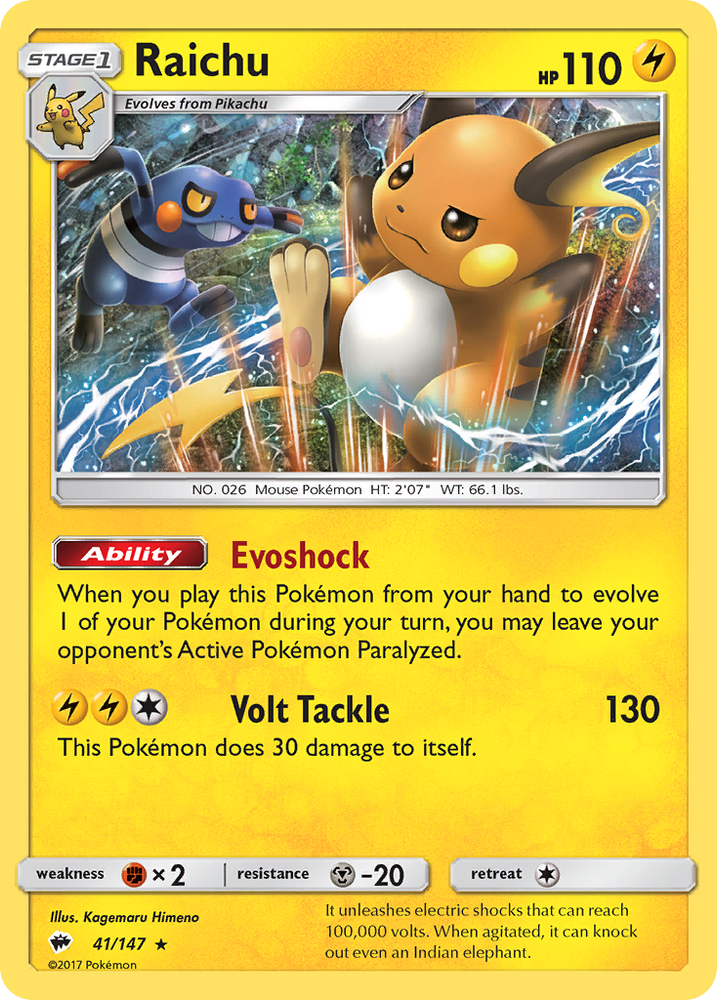 Raichu (41/147) [Sun & Moon: Burning Shadows] Pokémon