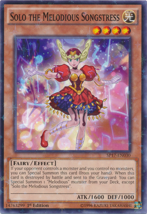 Solo the Melodious Songstress [SP17-EN030] Starfoil Rare Yu-Gi-Oh!