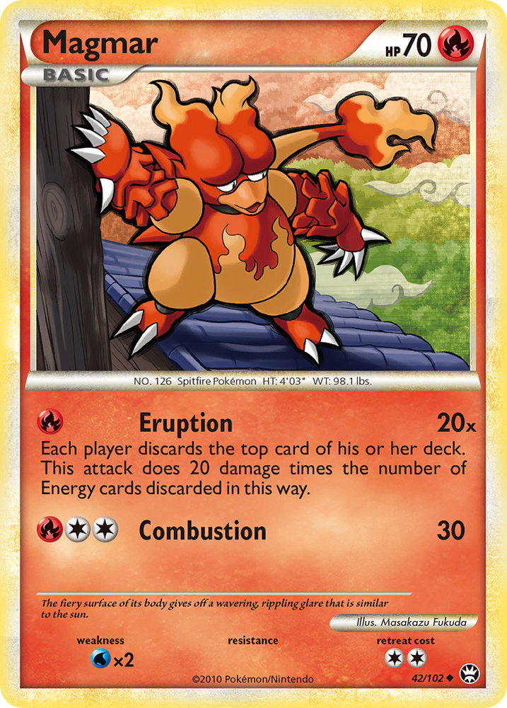 Magmar (42/102) [HeartGold & SoulSilver: Triumphant] Pokémon