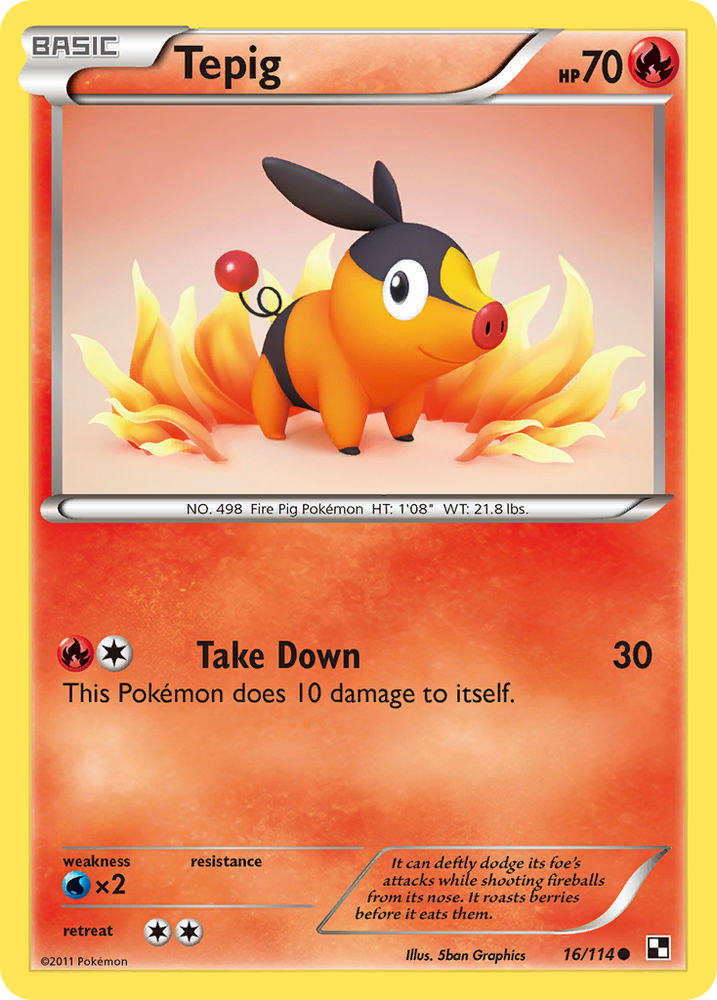 Tepig (16/114) [Black & White: Base Set] Pokémon