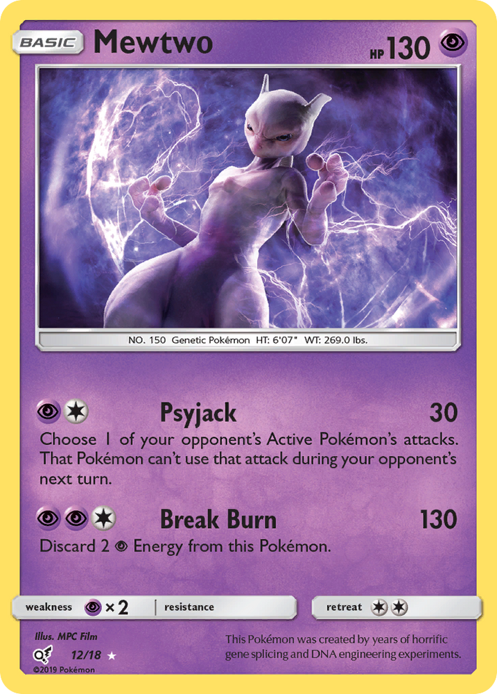Mewtwo (12/18) [Sun & Moon: Detective Pikachu] Pokémon