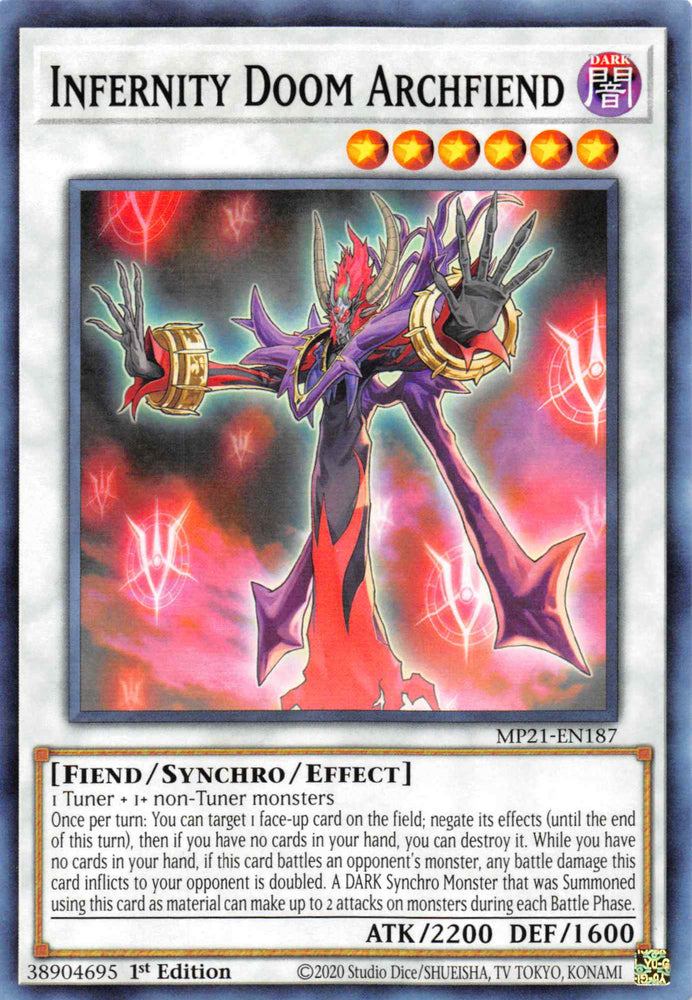 Infernity Doom Archfiend [MP21-EN187] Common Yu-Gi-Oh!