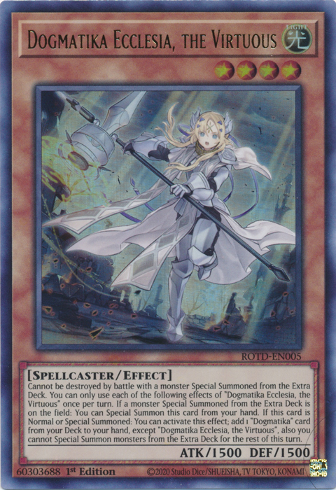 Dogmatika Ecclesia, the Virtuous [ROTD-EN005] Starlight Rare Yu-Gi-Oh!