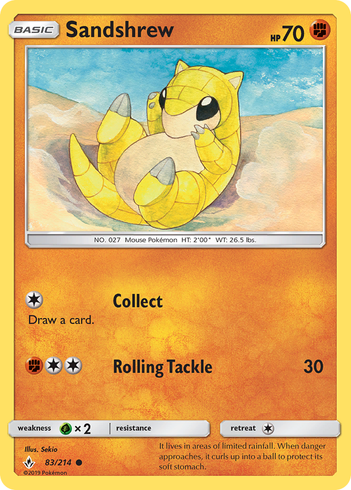 Sandshrew (83/214) [Sun & Moon: Unbroken Bonds] Pokémon