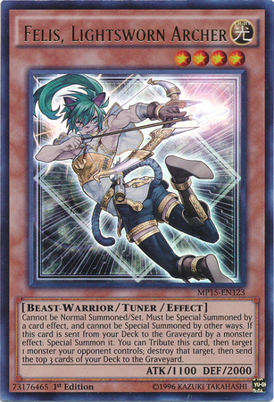 Felis, Lightsworn Archer [MP15-EN123] Ultra Rare Yu-Gi-Oh!