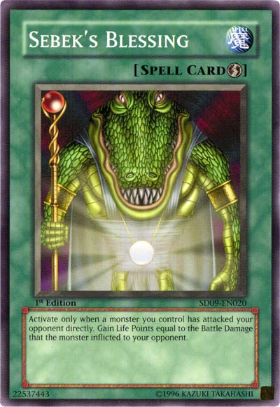 Sebek's Blessing [SD09-EN020] Common Yu-Gi-Oh!