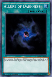 A Super Rare "Allure of Darkness" card from the Yugioh Set: Dark Saviors.