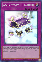 A Super Rare "Aqua Story - Urashima" card from the Yugioh Set: Dragons of Legend 2.