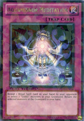 A Duel Terminal Rare "Aquamirror Meditation" card from the Yugioh Set: Duel Terminal 5 (DT05).
