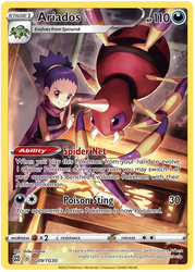 A Secret Rare "Ariados" (TG09/TG30) card from the Pokemon Set: Brilliant Stars.