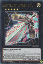 An Ultra Rare "Artifact Durendal" card from the Yugioh Set: Ghosts From the Past.