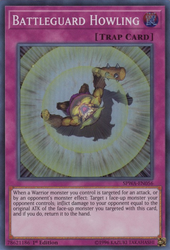 A Super Rare "Battleguard Howling" card from the Yugioh Set: Spirit Warriors.