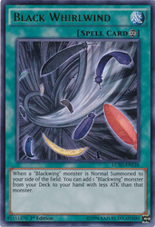  An Ultra Rare "Black Whirlwind" card from the Yugioh Set: Legendary Collection: 5D's (LC5D).