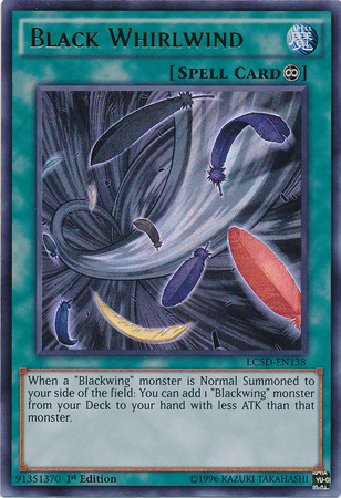  An Ultra Rare "Black Whirlwind" card from the Yugioh Set: Legendary Collection: 5D's.