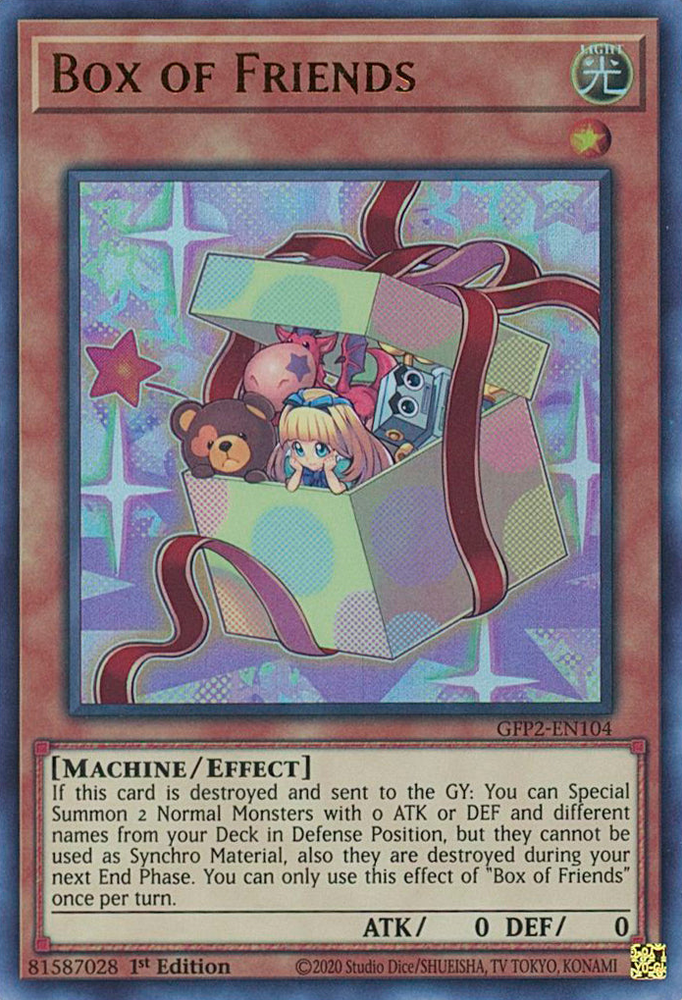  An Ultra Rare "Box of Friends" card from the Yugioh Set: Ghosts From the Past: The 2nd Haunting (GFP2).