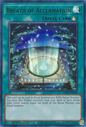 An Ultra Rare "Breath of Acclimation" card from the Yugioh 2022 Tin of the Pharaoh's Gods Set (MP22).