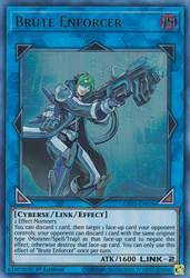  An Ultra Rare "Brute Enforcer" card from the Yugioh Set: Ghosts From the Past: The 2nd Haunting (GFP2).