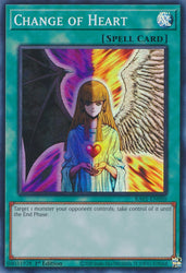 A Super Rare "Change of Heart" card from the Yugioh Set: Rarity Collection 1 (RA01).