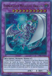  An Ultra Rare "Chimeratech Megafleet Dragon" card from the Yugioh Set: Ghosts From the Past: The 2nd Haunting (GFP2).