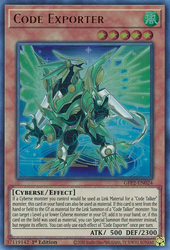  An Ultra Rare "Code Exporter" card from the Yugioh Set: Ghosts From the Past: The 2nd Haunting (GFP2).