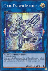 A Super Rare "Code Talker Inverted" card from the Yugioh Set: Rarity Collection 1 