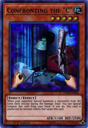  A Super Rare "Confronting the "C"" card from the Yugioh Set: The Infinity Chasers.