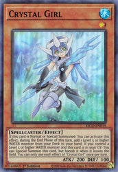 A Super Rare "Crystal Girl" card from the Yugioh Set: King's Court.