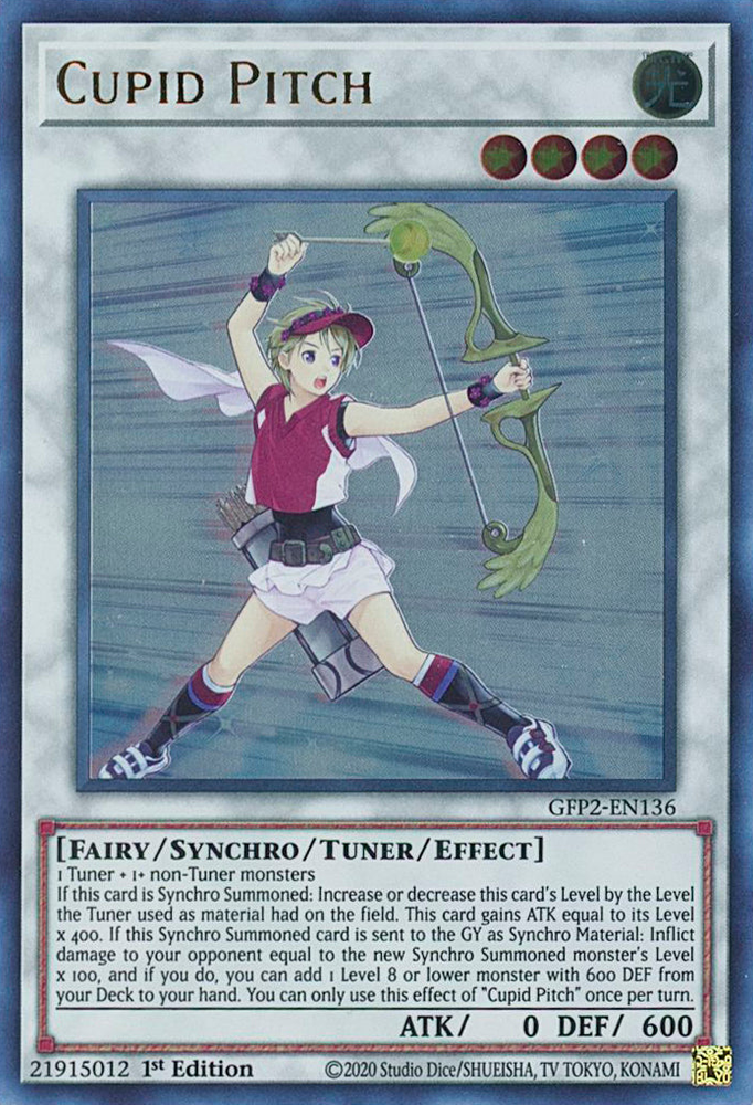 An Ultra Rare "Cupid Pitch" card from the Yugioh Set: Ghosts From the Past: The 2nd Haunting (GFP2).