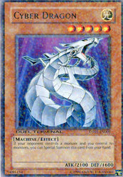 A Rare Duel Terminal "Cyber Dragon" card from the Yugioh Set: Duel Terminal 1.