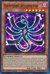 A Super Rare "Danmari @Ignister" card from the Yugioh 2022 Tin of the Pharaoh's Gods Set (MP22).