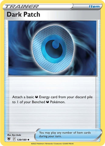 An Uncommon "Dark Patch" card from the Pokemon Set: Astral Radiance.