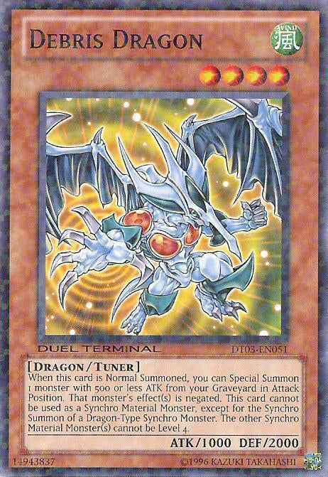A Common Duel Terminal "Debris Dragon" card from the Yugioh Set: Duel Terminal 3 (DT03).