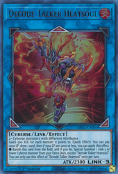 An Ultra Rare "Decode Talker Heatsoul" card from the Yugioh Set: Ghosts From the Past: The 2nd Haunting (GFP2).