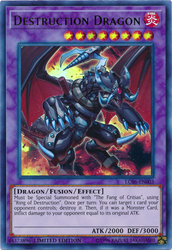 An Ultra Rare "Destruction Dragon" card from the Yugioh Set: Legendary Collection Kaiba.