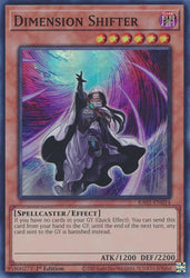 A Super Rare "Dimension Shifter" card from the Yugioh Set: Rarity Collection 1 