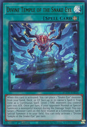 An Ultra Rare "Divine Temple of the Snake-Eye" card from the Yugioh Set: Age of Overlord (AGOV).