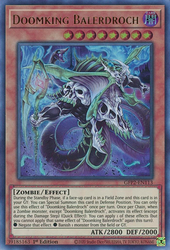 An Ultra Rare "Doomking Balerdroch" card from the Yugioh Set: Ghosts From the Past: The 2nd Haunting (GFP2).