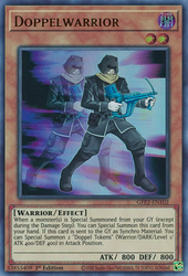  An Ultra Rare "Doppelwarrior" card from the Yugioh Set: Ghosts From the Past: The 2nd Haunting (GFP2).