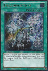 An Ultimate Rare "Draconnection" card from the Yugioh Set: Galactic Overlord (GAOV).