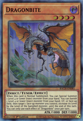  An Ultra Rare "Dragonbite" card from the Yugioh Set: Battle of Chaos.