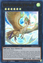 An Ultra Rare "Dragonlark Pairen" card from the Yugioh 2022 Tin of the Pharaoh's Gods Set.