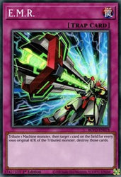  A Super Rare "E.M.R." card from the Yugioh Set: Blazing Vortex