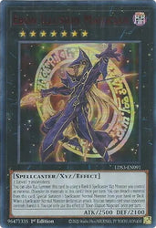 An Ultra Rare Red "Ebon Illusion Magician" card from the Yugioh Set: Legendary Duelists: Season 3 (LDS3).