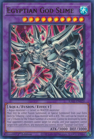 An Ultra Rare "Egyptian God Slime" card from the Yugioh Set: Rarity Collection 1 (RA01).