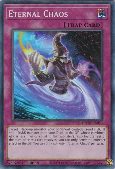 A Super Rare "Eternal Chaos" card from the Yugioh Set: Toon Chaos.