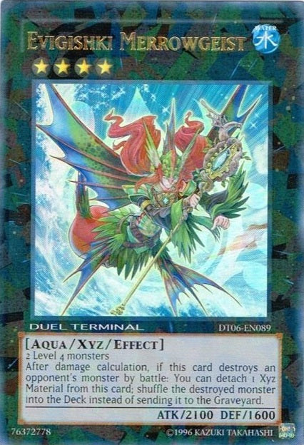 A Duel Terminal Ultra Rare "Evigishki Merrowgeist" card from the Yugioh Set: Duel Terminal 6 (DT06).
