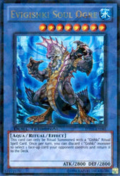 A Duel Terminal Ultra Rare "Evigishki Soul Ogre" card from the Yugioh Set: Duel Terminal 5 (DT05).