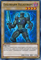 A Super Rare "Evilswarm Heliotrope" card from the Yugioh Set: Hidden Arsenal 7: Knight of Stars (HA07).